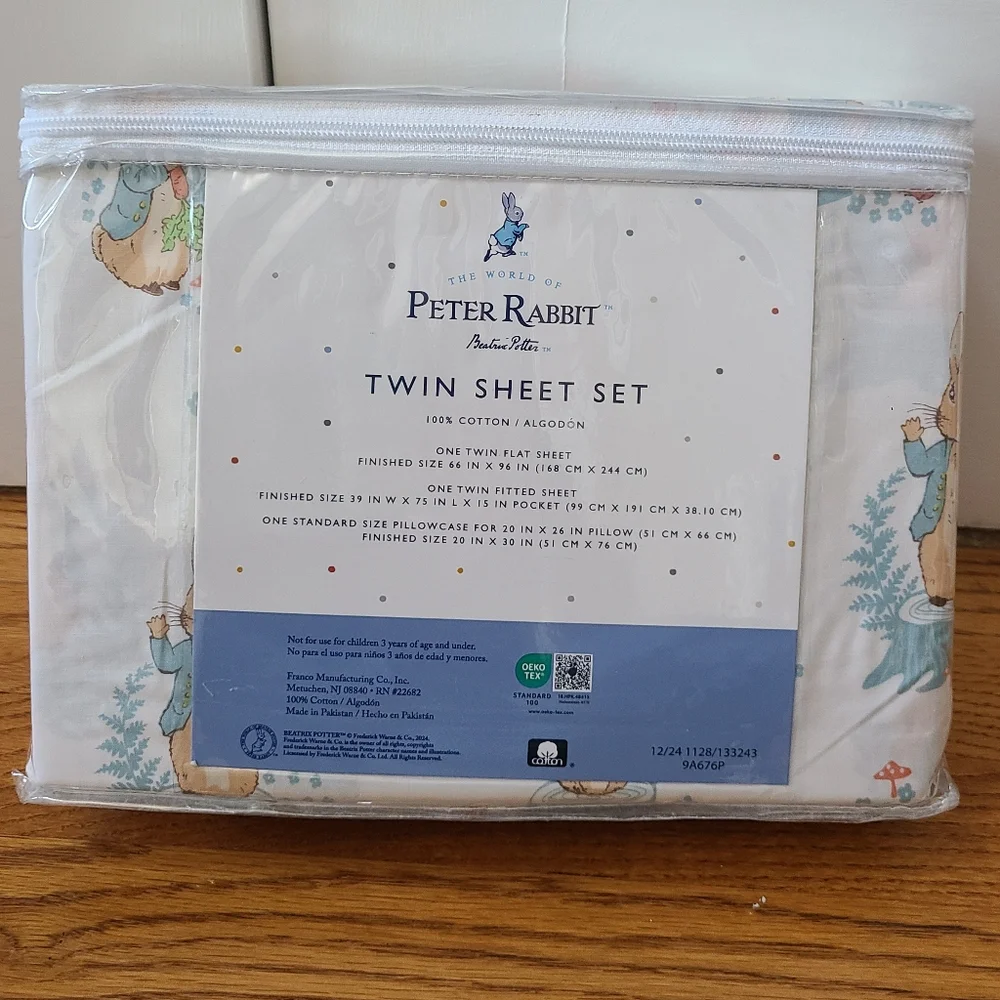 Peter Rabbit Blanket & Sheet Set 🥕 4 Piece Set